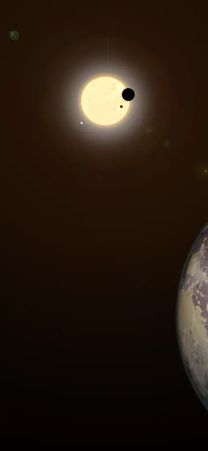 Artist's concept of exoplanetary system. 
