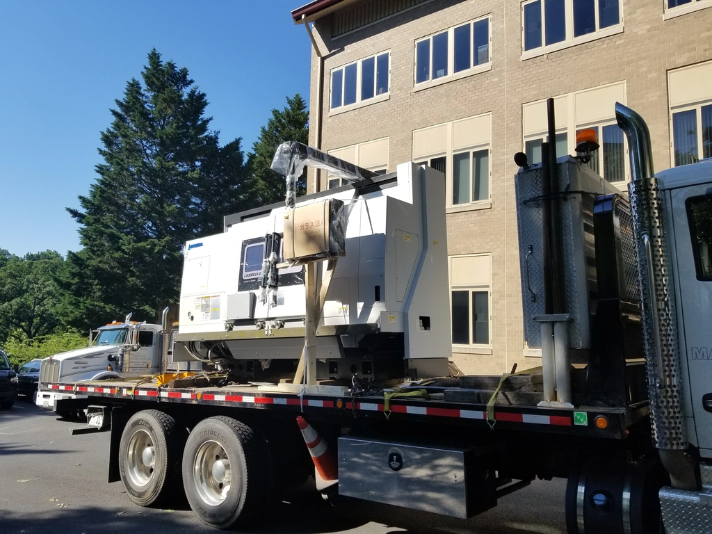 A new 2020 Okuma CNC lathe is delivered to the EPL machine shop on June 29, 2020
