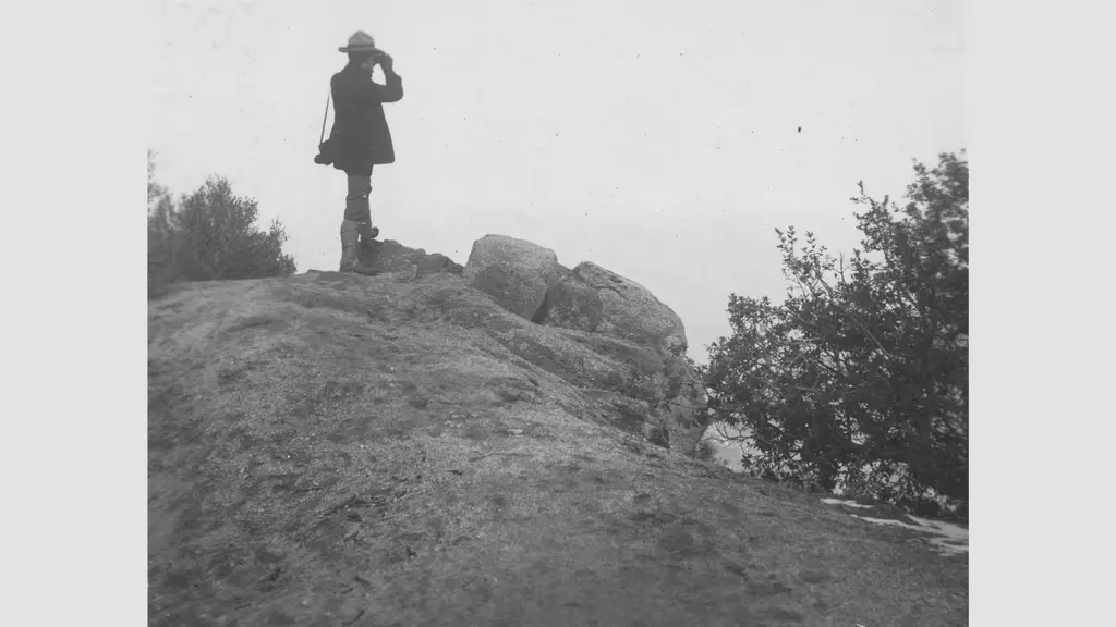 George Ellery Hale at Echo Point atop Mount Wilson