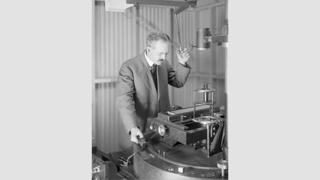 George Ellery Hale at the spectrograph