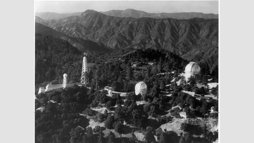 Aerial view of Mount Wilson Observatory in 1932