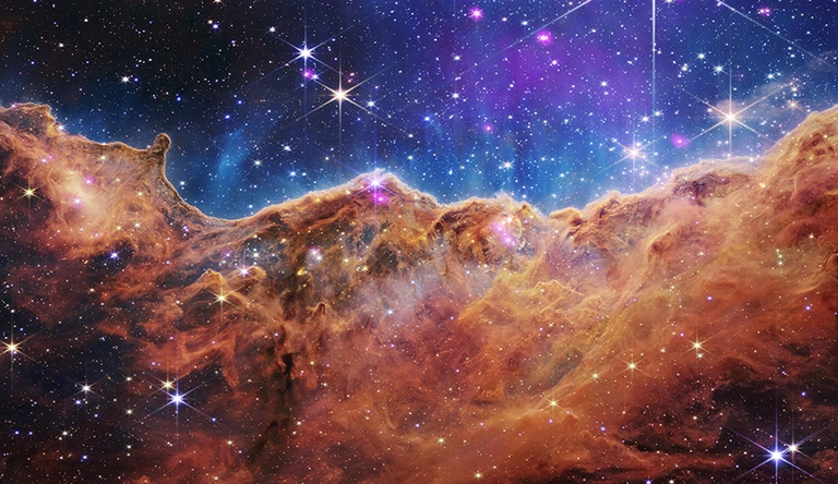 JWST image of NGC 3324 in a star-forming region of the Carina Nebula