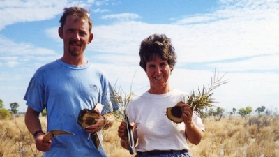 Matthew Wooller and Marilyn Fogel in the Australian Outback
