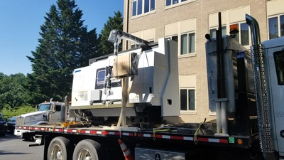 A new 2020 Okuma CNC lathe is delivered to the EPL machine shop on June 29, 2020