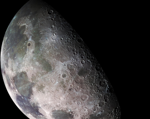 Moon - North Polar Mosaic, Color - NASA