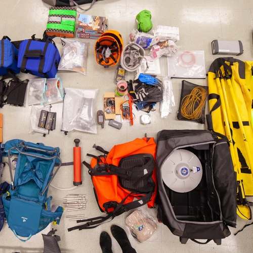 Equipment destined for Hélène Le Mével's year-long study to measure volcanic activity on Villarrica volcano in Chile.
