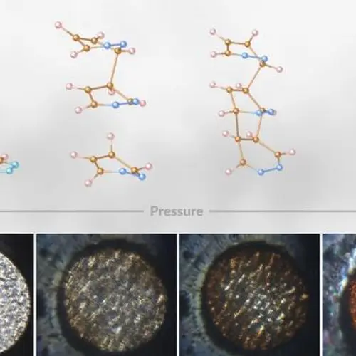 Four stages of diamond nanothread synthesis courtesy Samuel Dunning.