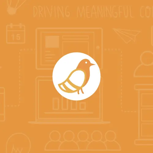 Pigeon Hole Logo on orange background for Neighborhood Lecture 